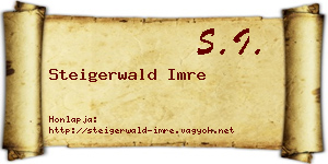 Steigerwald Imre névjegykártya