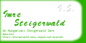 imre steigerwald business card